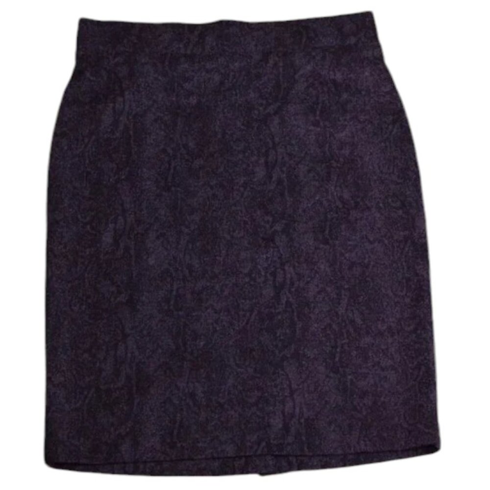 Women's Nicole Miller Black & Grey Midi Length Bodycon Pencil Skirt - Size Small